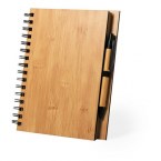 Bambusowy notatnik ok. A5 z długopisem