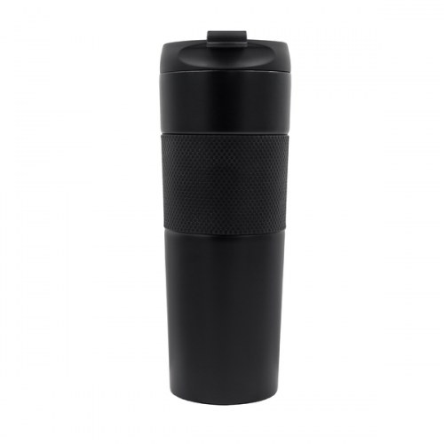 Kubek termiczny z french press Aspet 450 ml, czarny