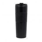 Kubek termiczny z french press Aspet 450 ml, czarny